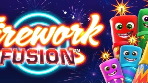 Tampilan visual kembang api dan karnaval di slot Firework Fusion